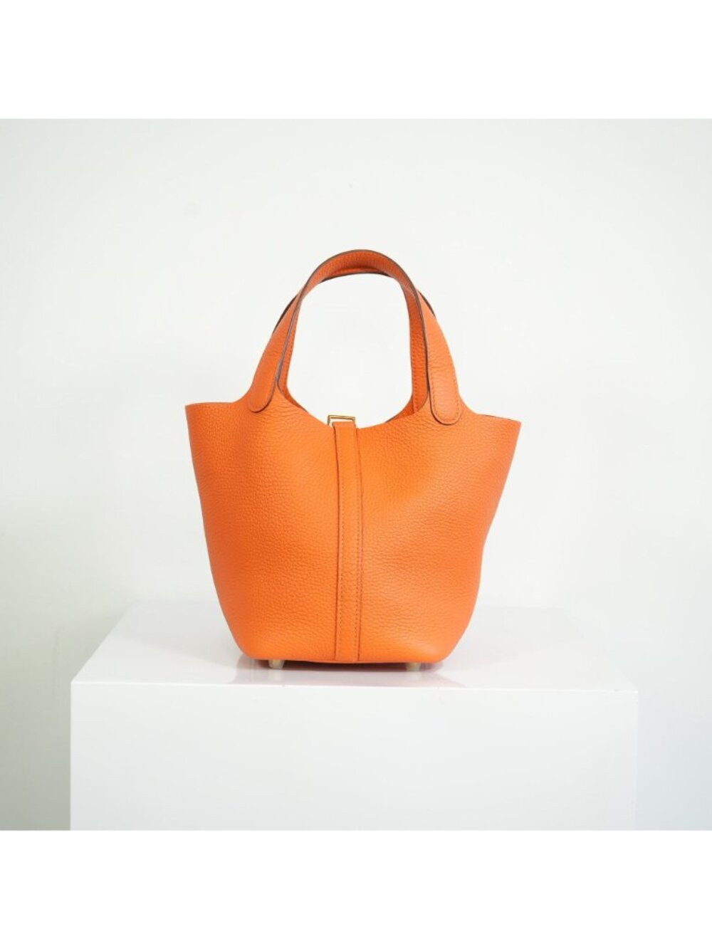 Hermes Picotin Lock 22 Orange Clemence Leather Bag w dust bag - Picture 5 of 12